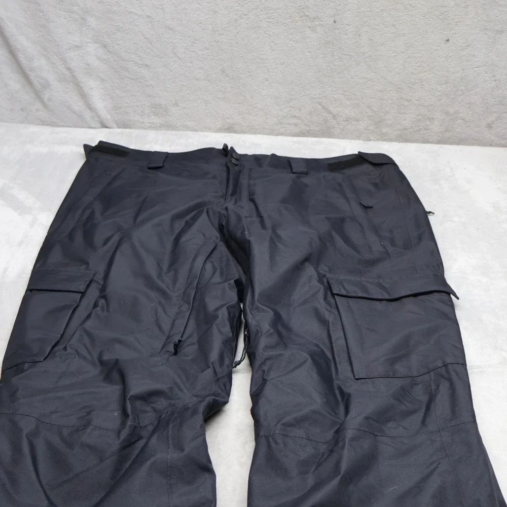 Columbia Snow Pants Men Large Black Cargo Ridge 2 Run III Omni-Heat Winter 39x34